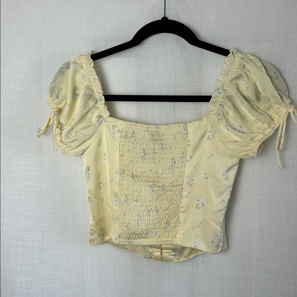 Princess Polly cropped corset top,sz 4, ruffle,floral,hook&eye,coquette,fairy - Picture 10 of 13